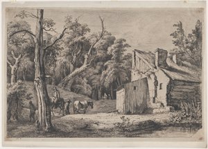 Entrada al Bosque de Brie con Cabaña a la Derecha, 1772 de Jean Jacques de Boissieu