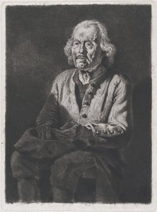 Mendigo sentado: Retrato de Old Girard, un campesino de Chasselay