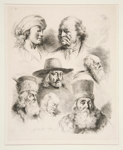Siete cabezas de retrato de Jean Jacques de Boissieu