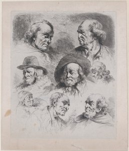 Estudio de ocho cabezas, 1795 de Jean Jacques de Boissieu
