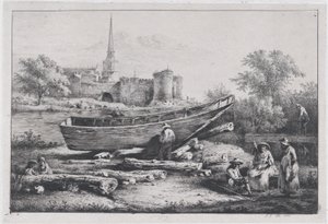 El sitio de construcción, en Savigny, 1803 de Jean Jacques de Boissieu