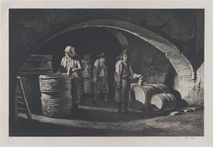 Los toneleros, reproducción de finales del siglo XIX del original de 1790 de Jean Jacques de Boissieu