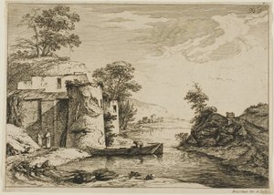 La Vieja Torre al Borde de un Río de Jean Jacques de Boissieu