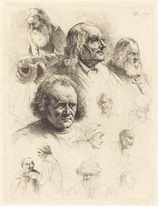 Trece estudios de cabezas de Jean Jacques de Boissieu