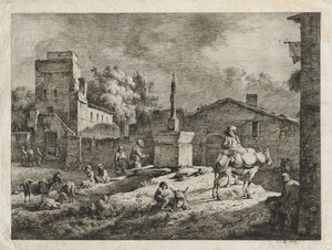 Vista de Saint-Andeol, 1774 de Jean Jacques de Boissieu