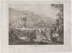Vista del templo de la Sibila Tiburtina, 1809 de Jean Jacques de Boissieu