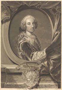 Don Felipe, Infante de España de Jean Joseph Balechou after Louis Rene de Vialy
