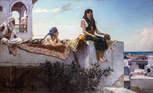 Atardecer en las terrazas (Marruecos) de Jean Joseph Benjamin Constant