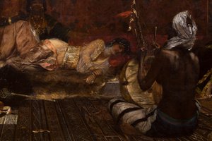 Interior de un harén en Marruecos (detalle) de Jean Joseph Benjamin Constant