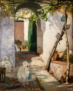 Patio marroquí, antes de 1880 (Óleo sobre lienzo)