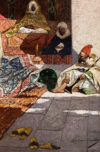 Regalos de un pachá (detalle), antes de 1883 (Óleo sobre lienzo)