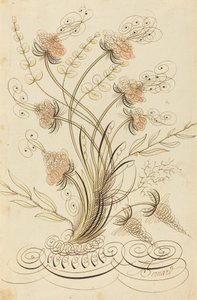 Flores caligráficas de Jean Joseph Bernard called Bernard de Paris