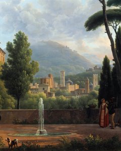 Paisaje con fuente (detalle) de Jean Joseph Bidault