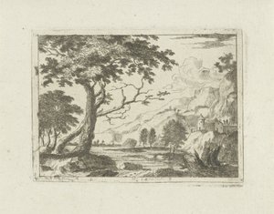 paisaje de montaña con un río de Jean Joseph Hanson