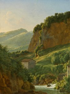 Vista del monasterio de San Cosimato, al norte de Roma de Jean Joseph Xavier Bidauld