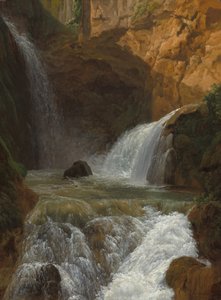 Vista de las cascadas en Tivoli, 1788 de Jean Joseph Xavier Bidauld
