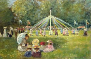 En la fiesta (óleo sobre lienzo)