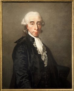 Retrato de Jean Sylvain Bailly (1736-1793), científico y político francés, elegido primer alcalde de la ciudad de París el 15 de julio de 1789 durante la Revolución Francesa, Guillotine sous la Terreur. Pintura al óleo sobre lienzo de Jean Laurent Mosnier  de Jean Laurent Mosnier