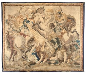Tapiz de Bruselas de un conjunto de seis, c.1650 (lana y seda) de Jean Le and Eggermans Daniel II Clerc