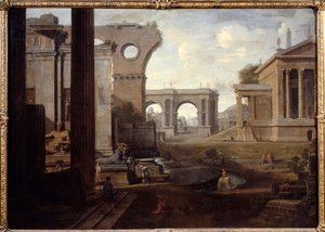Ruinas antiguas. Pintura de Jean Lemaire (1598-1659) de Jean Lemaire