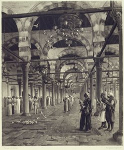 Oración pública en la mezquita de Amron, de 