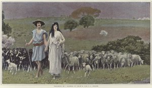 Dafnis y Cloe por Jean Leon Gerome de Jean Leon Gerome