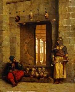 Cabezas de los Beys rebeldes en la Mezquita-El Assaneyn, 1866