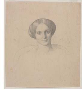 Cabeza de retrato de una mujer, 1800s de Jean Leon Gerome