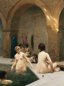 Los bañistas, c.1889 de Jean Leon Gerome