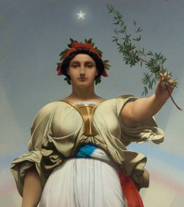 La República por Gerome Jean Leon (1824 - 1904) (alegoría - 1848); Mairie des Lilas