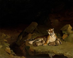 Tigre y cachorros, ca. 1884