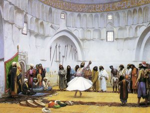 Derviches giradores, c.1895 (óleo sobre lienzo) de Jean Leon Gerome