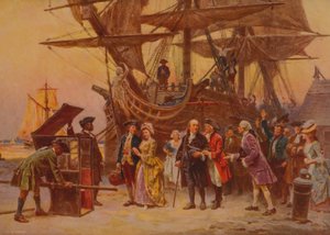 El regreso de Franklin a Filadelfia, c.1930 de Jean Leon Gerome Ferris