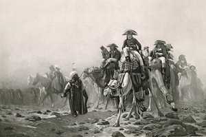 General Bonaparte en Egipto, de Una colección de obras de Jean-Leon Gerome en 100 fotograbados, 1881 de Jean Leon after Gerome