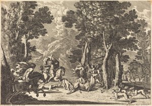 Caza de ciervos de Jean Lepautre