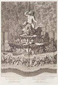 Fuente con cupido de Gaspar Marcy en Versalles de Jean Lepautre