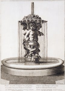 Fuente con tres tritones en Versalles, después de Pierre le Gros de Jean Lepautre