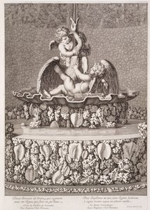 Fuente con dos cupidos y un cisne, diseñada por Jean-Baptiste Tuby, en Versalles