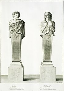 Esculturas que representan a Perseo y Andrómeda por Louis Lerambert en Versalles de Jean Lepautre