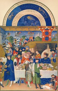 Enero - el Duque de Berry en la mesa, siglo XV, 1939