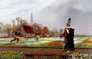 La locura de los tulipanes de Jean Leon Gerome