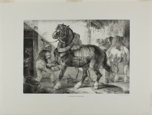 Un herrador francés, lámina 12 de Various Subjects Drawn from Life and on Stone (The English Suite) de Jean Louis André Théodore Géricault
