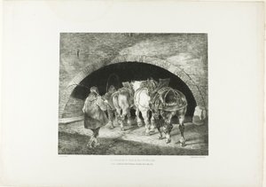 Entrada al muelle Adelphi, lámina 11 de Varios temas dibujados del natural sobre piedra de Jean Louis André Théodore Géricault