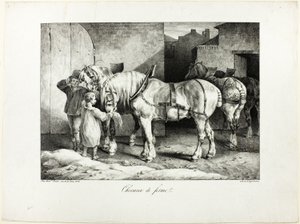 Caballos de granja de Jean Louis André Théodore Géricault