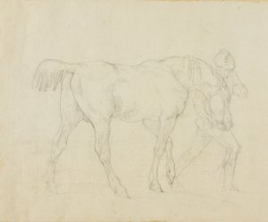 Novio guiando a un caballo de Jean Louis André Théodore Géricault