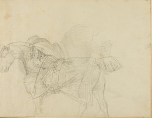 Caballo con manta de Jean Louis André Théodore Géricault