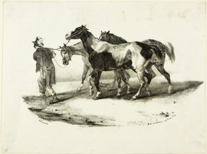 Caballos conducidos al desolladero de Jean Louis André Théodore Géricault