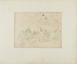 Bocetos de una batalla de caballería de Jean Louis André Théodore Géricault