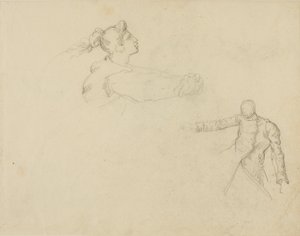 Estudios de una mujer y un soldado de Jean Louis André Théodore Géricault