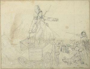 Estudio para cajón de artillería de Jean Louis André Théodore Géricault